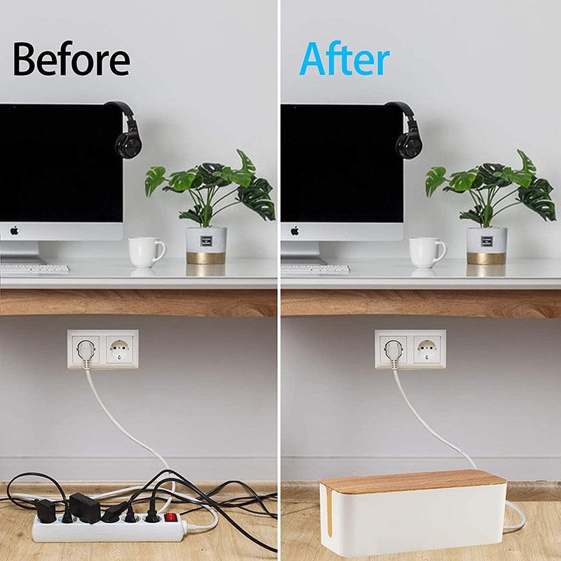 Cable Management Box Office Organizer Decluttered Homes