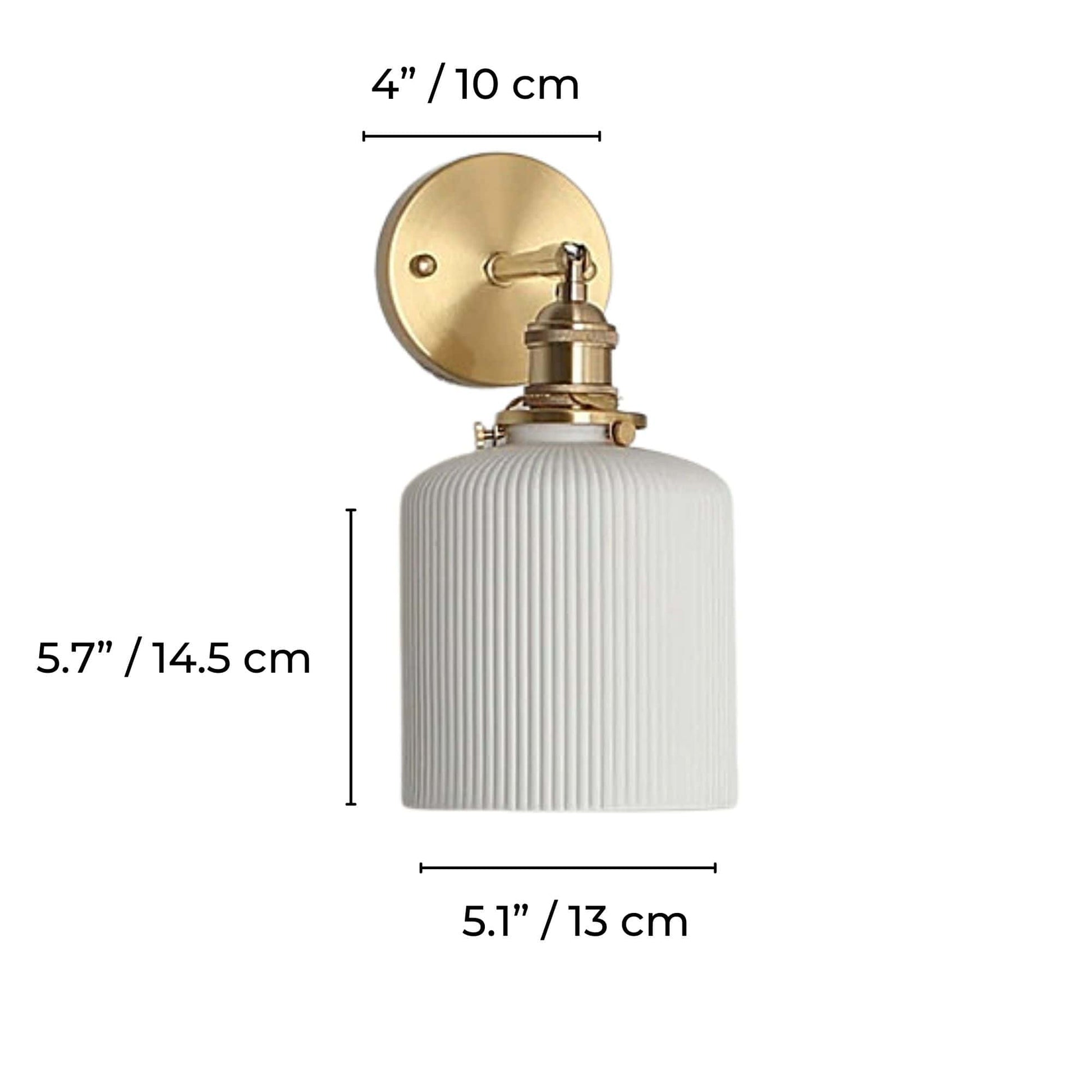 Japandi White Ceramic Wall Sconce Wall Sconce Decluttered Homes