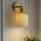 Japandi White Ceramic Wall Sconce Wall Sconce Decluttered Homes
