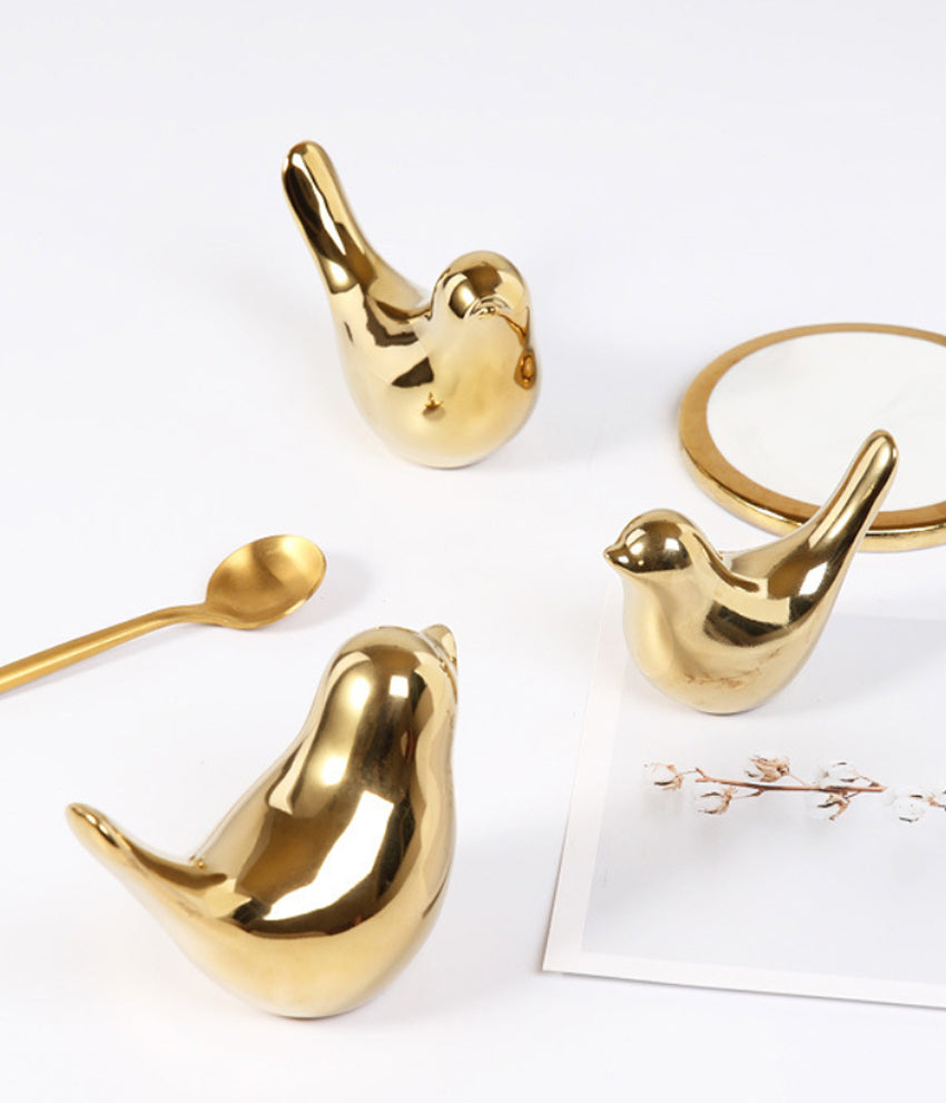 Ceramic Gold Bird Ceramic Gold Bird Decluttered Homes