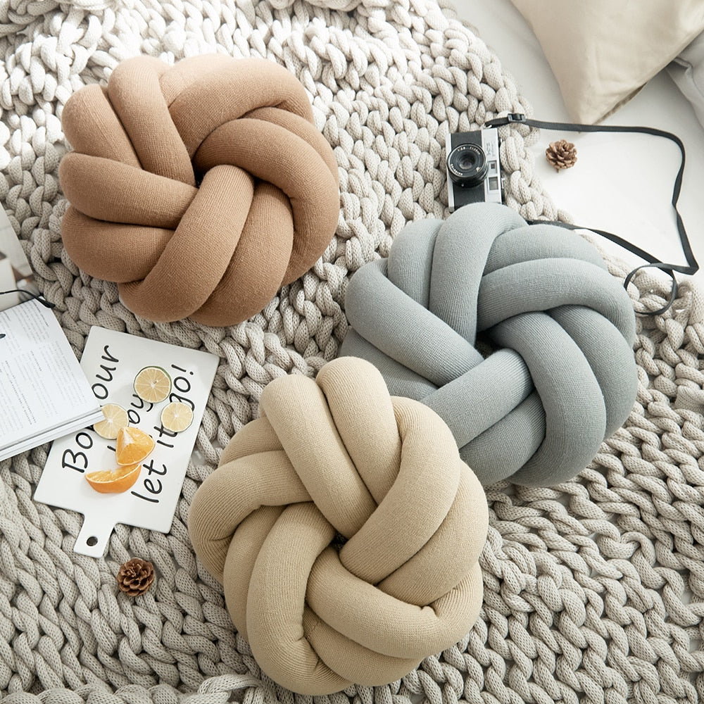 Creative Knot Ball Pillow Flower Creative Knot Ball Pillow Flower Decluttered Homes