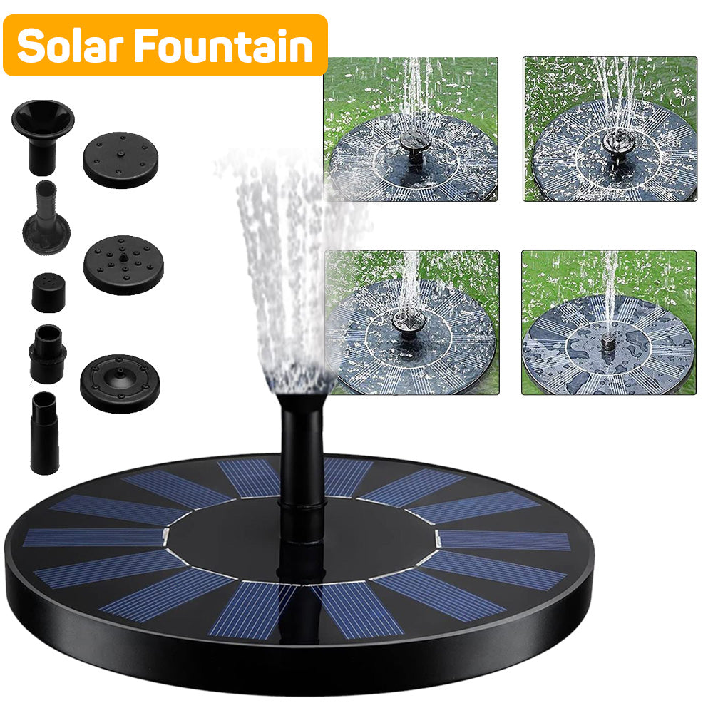 Sun-powered Water Fountains Solar Fountain Decluttered Homes