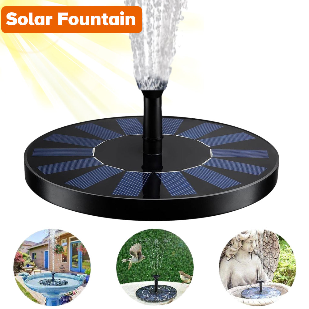 Sun-powered Water Fountains Solar Fountain Decluttered Homes