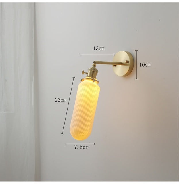 Japanese White Ceramic Wall Sconce with Pull Chain Switch Wall Sconce Decluttered Homes