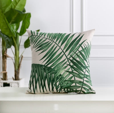 Tropical Leaves Pillow Covers Pillow Covers Decluttered Homes