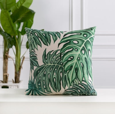 Tropical Leaves Pillow Covers Pillow Covers Decluttered Homes