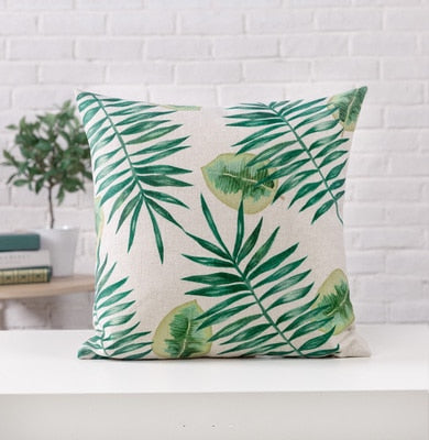 Tropical Leaves Pillow Covers Pillow Covers Decluttered Homes