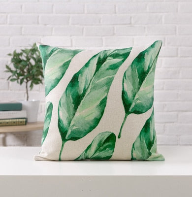 Tropical Leaves Pillow Covers Pillow Covers Decluttered Homes