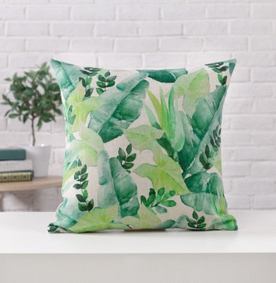 Tropical Leaves Pillow Covers Pillow Covers Decluttered Homes